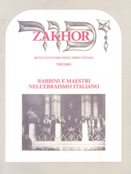 Zakhor-VIII-2005-Rabbini-e-maestri-nell-ebraismo-italiano